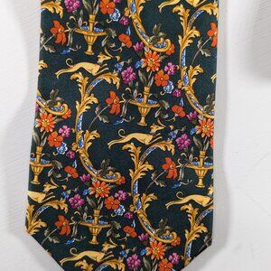 All SILK Neck tie by Vivaldi England, maximalism tie hunting hounds